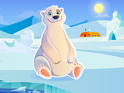 Polar Bear art bear cartoon character concept art game art game character polar bear vector