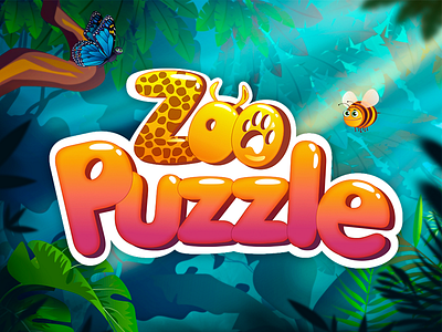 Zoo Puzzle - iOS Game Logo game game art game design game logo ios game kids logo logotype puzzle vector zoo