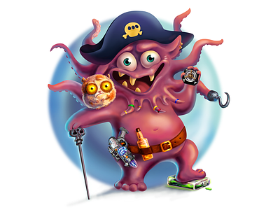 Space Pirate art cartoon cg character concept art game game art game character illustration monster pirate space pirate