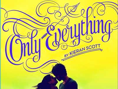 Only Everything book cover cover lettering novel romance script vector