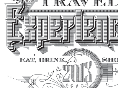 Exceptional Travel Experiences 2013 editorial illustration lettering sanborn vector vintage