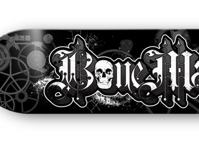 Bone Machine bone machine grayscale skate decks vector