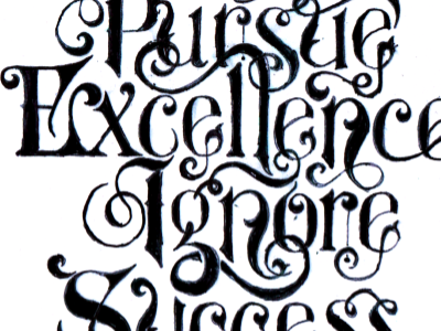 Pursue excellence ignore success
