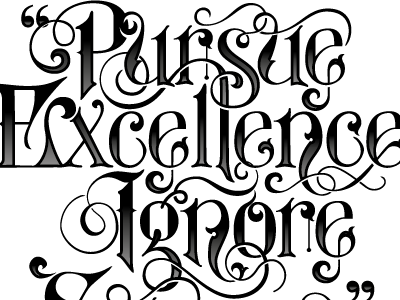 Pursue excellence ignore success