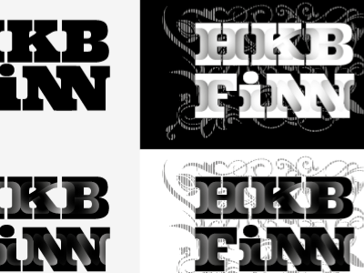 HKB FiNN bobsta14 lettering slab serif typography vector