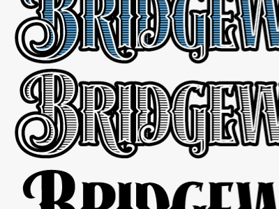 Bridgewater band identity lettering typography vector