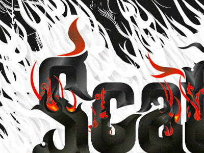 Scathefire dead words lettering scathefire typography