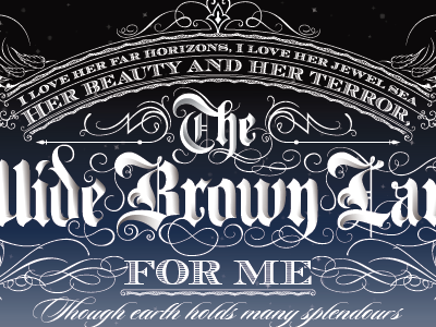Wide Brown Land australia dorothy mckeller typography vector
