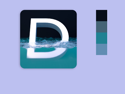 Daily UI / Icon 005 3d dailyui icon logo realistic simple typography ui uidaily uidesign user interface design water