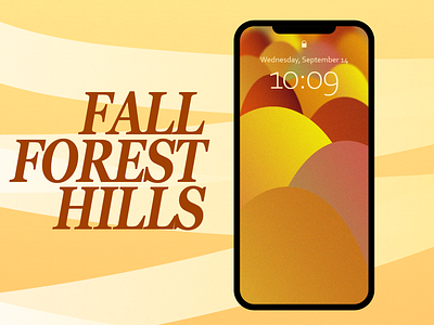 Fall Forest Hills Wallpaper graphic design