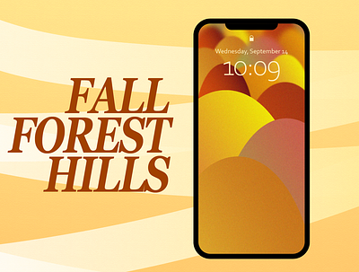 Fall Forest Hills Wallpaper graphic design