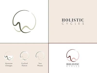 Holistic Cycles branding case study circle cycles design graphic design holistic hormones logo type womenshealth