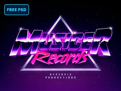 Retrowave Text themes, and graphic elements on