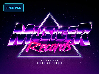 [FREE PSD] Synthwave 80s Text and Logo Effect