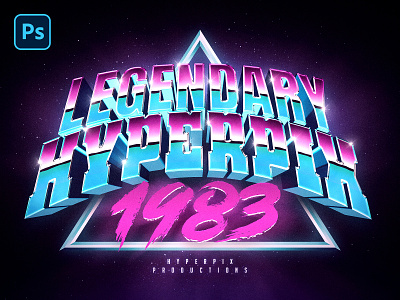 3D 80s Text and Logo Effect Vol.4