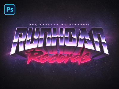 Retro Futuristic 3D Text and Logo Effect Vol.2 1980s 80s 80s style design download futuristic logo mock up mockup photoshop psd retro retrowave synthwave template text effect text styles typography vaporwave vintage