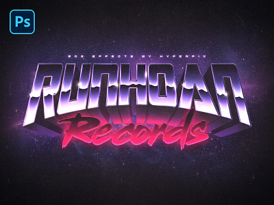 Retro Futuristic 3D Text and Logo Effect Vol.2