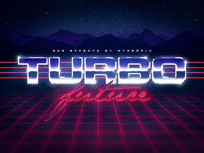 80s Retro Text Effects