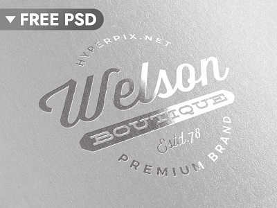 [FREE DOWNLOAD] Metallic Silver Logo Mockup