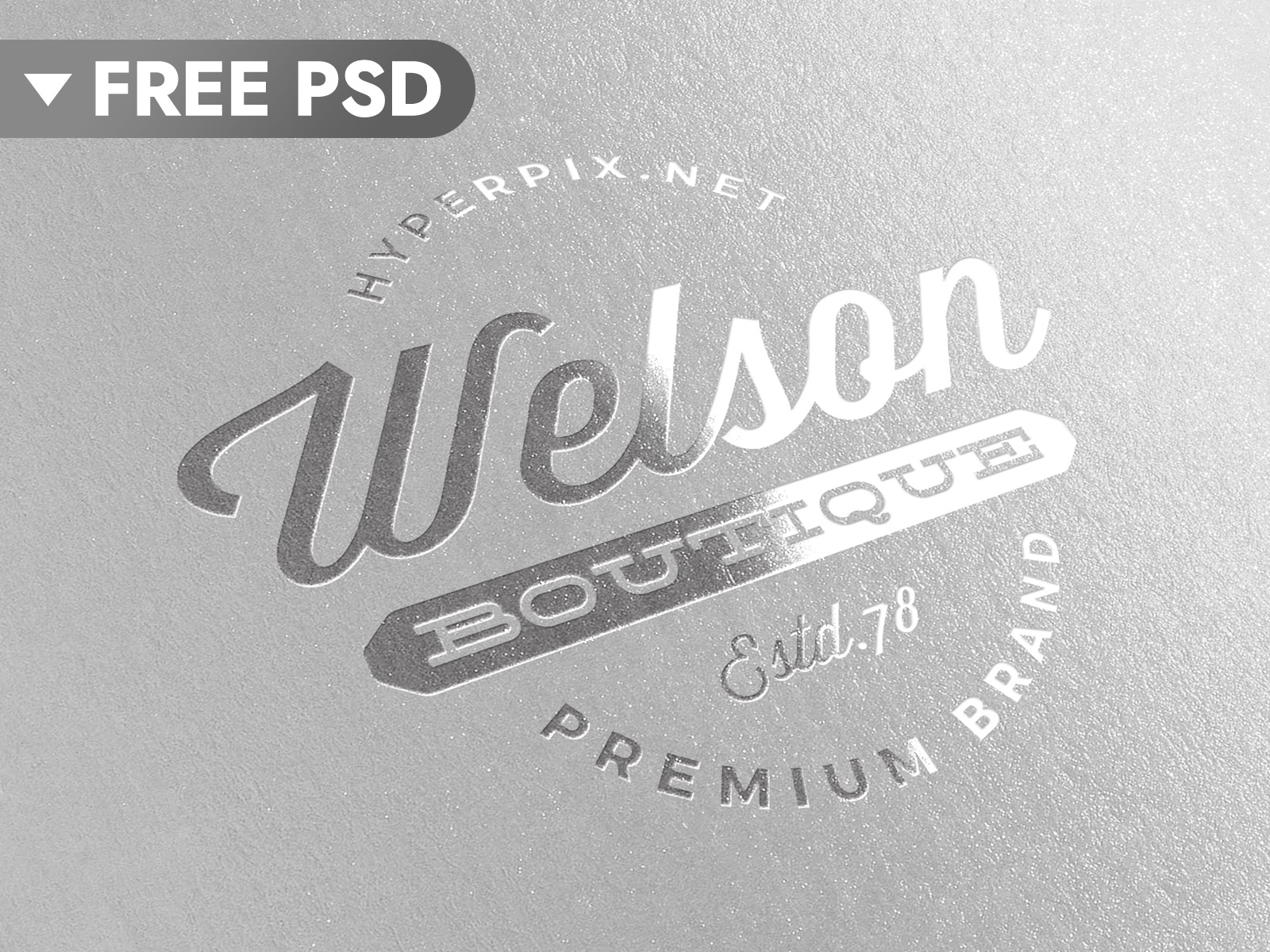 Download Free Free Download Metallic Silver Logo Mockup By Hyperpix On Dribbble PSD Mockups.
