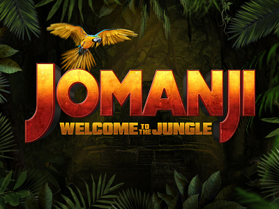 Jumanji 3D Text Effects 3d cinematic design download film hollywood intro jumanji jungle logo mock up mockup movie photoshop psd template text effect text styles title typography