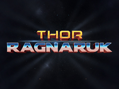 Thor: Ragnarok 3D Text Effect 3d cinematic download film hollywood intro logo mock up mockup movie photoshop psd realistic template text effect text styles thor title title design typography