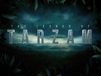 Tarzan Text Effect 3d text cinematic download film forest hollywood intro jungle logo mock-up mockup movie photoshop psd tarzan template text effect text styles title typography