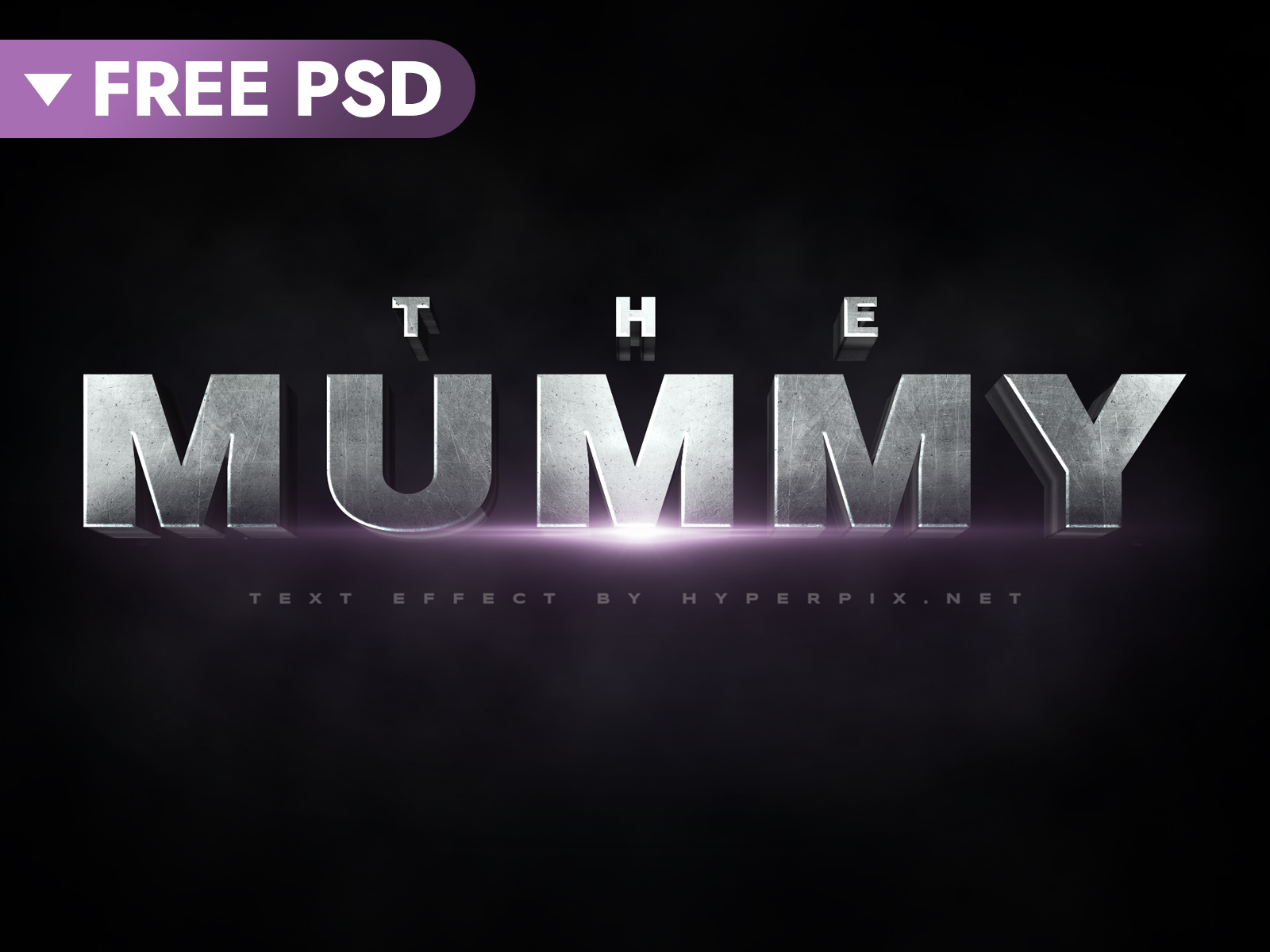 Download FREE DOWNLOAD The Mummy Cinematic 3D Text Effect by ... PSD Mockup Templates