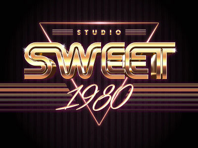 80s Retro Text Effects