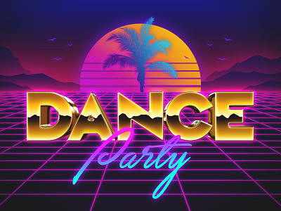 80s Retro Text Effects