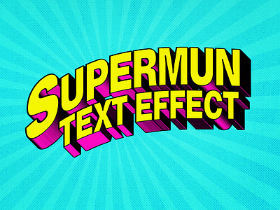 [FREE DOWNLOAD] Superhero Comic Text Effect 1980 3d 3d text 80s comic book comics design download free freebie logo mock up mockup photoshop psd template text effect text styles title typography