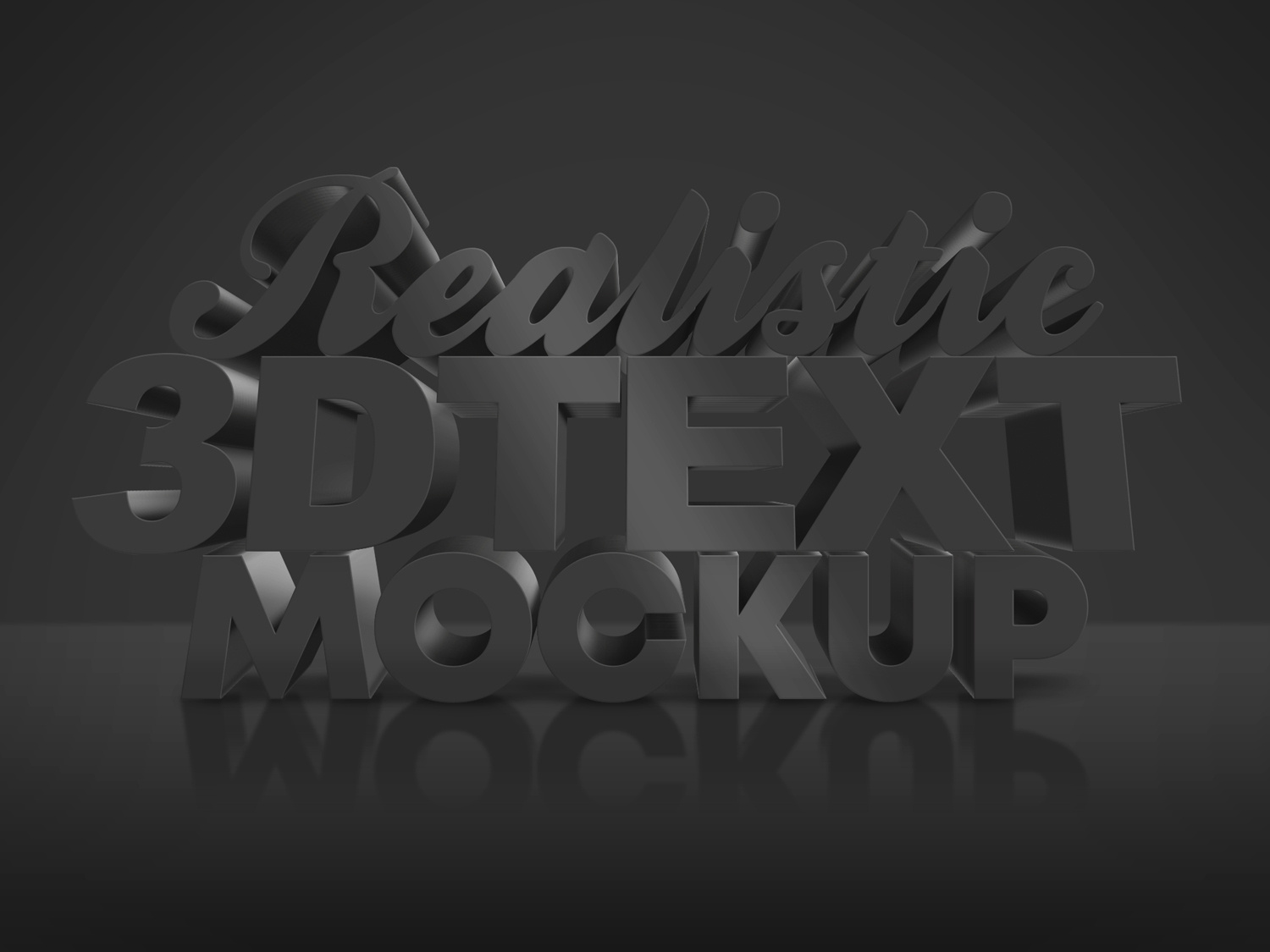 Mockup free 3d text information