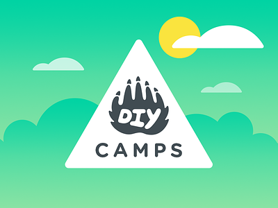DIY Camps Branding branding diy gradient illuminati logo ryan brock triangle
