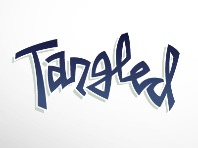 Tangled first try custom game ios lettering logo ryan brock tangled type