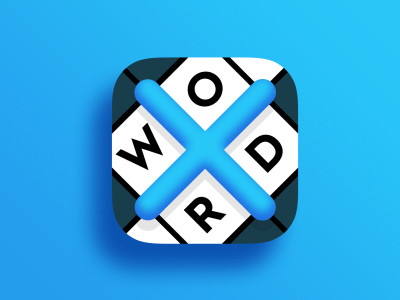 XWord App Icon app crossword game gif grid icon