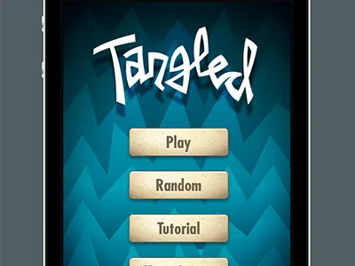 Tangled Main Menu button colorful illustration interface ios iphone logo mobile ryan brock ui video game