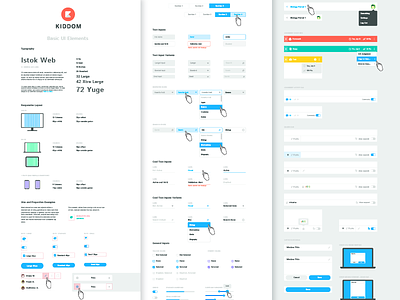 Kiddom Product UI Guide component education grid guide input interface kiddom product style guide typography ui web