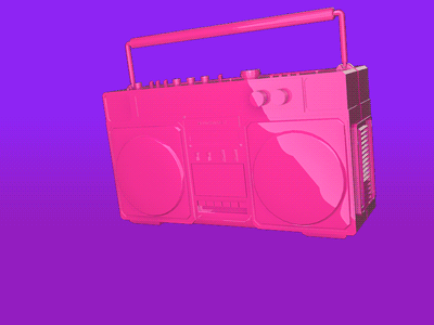 🌀 Boombox 3d boombox c4d cell phone colorful juicy oldschool spin