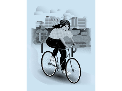 Boom Island Biking, 2022 gradient grainy gradients illustration portrait portrait illustration poster poster illustration