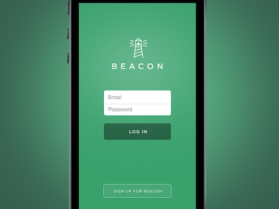 Beacon Signup design mobile signup ui