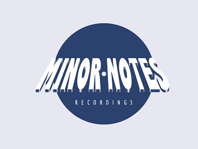 Minor Notes Recordings logo branding design illustration logo typography vector