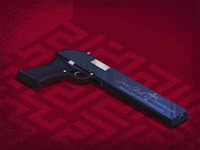 Jackal. Hellsing Arms. alucard anime gun hellsing illustration isometric jackal pistol