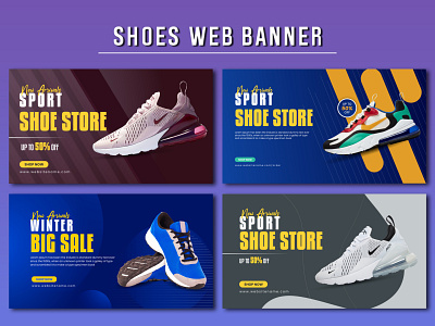 Shoes Web Banner | Social Media | Banner banner design offer shoes banner sneaker social media ad social media banner web banner winter sale