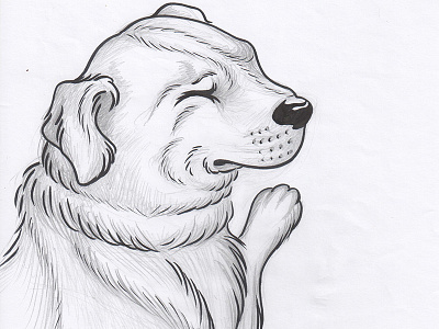 Buffy 🐶 buffy dog happy illustration ink pencil sketch