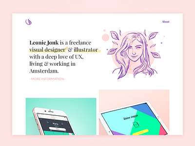 Personal portfolio 🍃 🖥 ✨ apps designer freelance illustration portfolio projects vector website