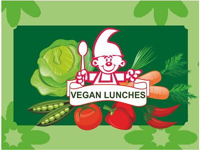 VEGAN LUNCHES graphic design vegan lunch веган овощи