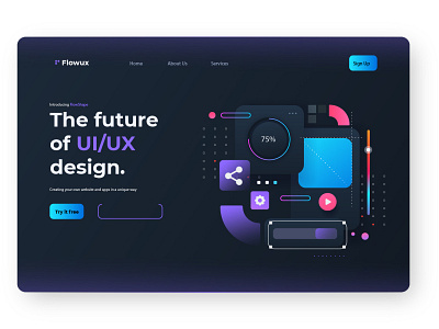 ui/ux landing page concept