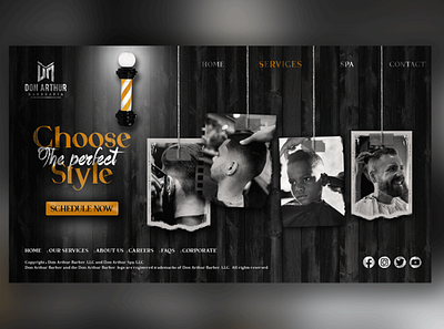 Landing Page | Barber Shop app branding design graphic design logo ui ux web design