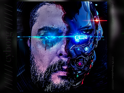 Cyborg /// PS Manipulation /// chief.rabb.creative cyborg graphic design manipulation scifi tecnology ui