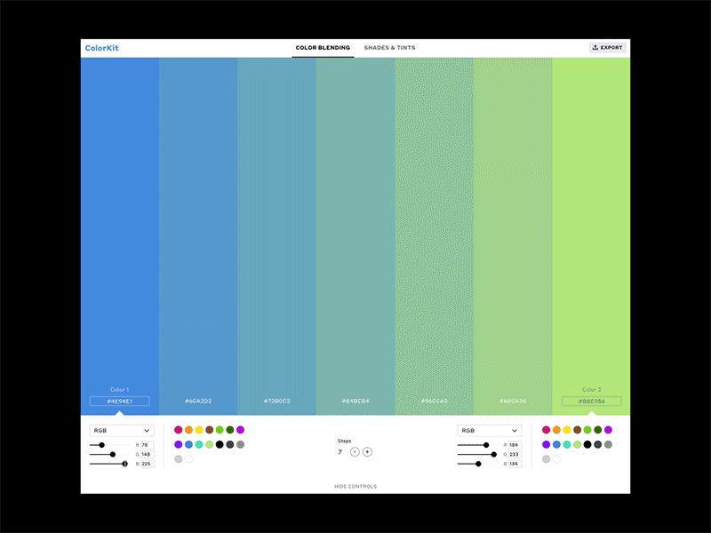 ColorKit color tools ui ux web design